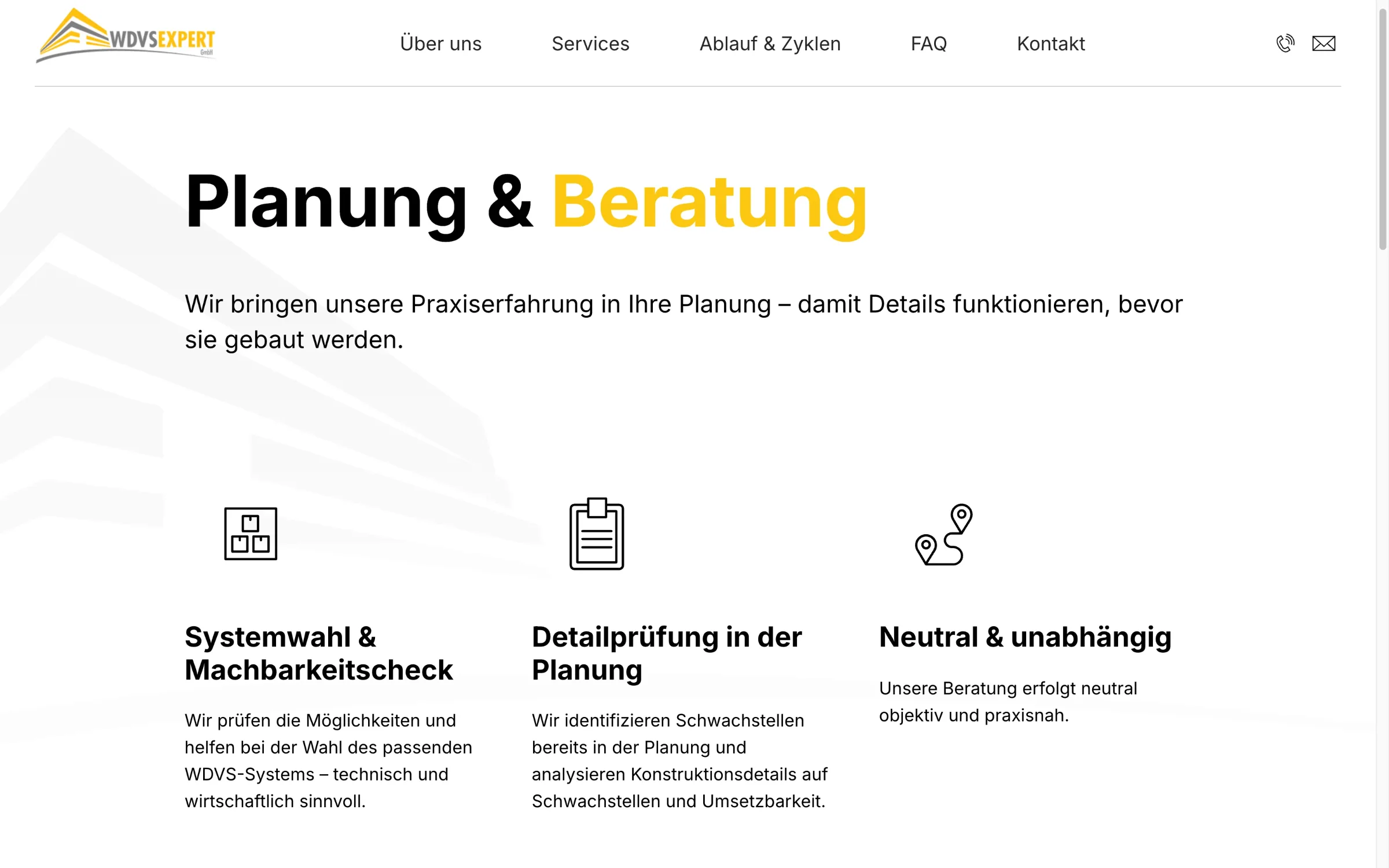 Ansicht 3 der Website WDVS-Expert — Webdesign Fassadenexperten Rupperswil