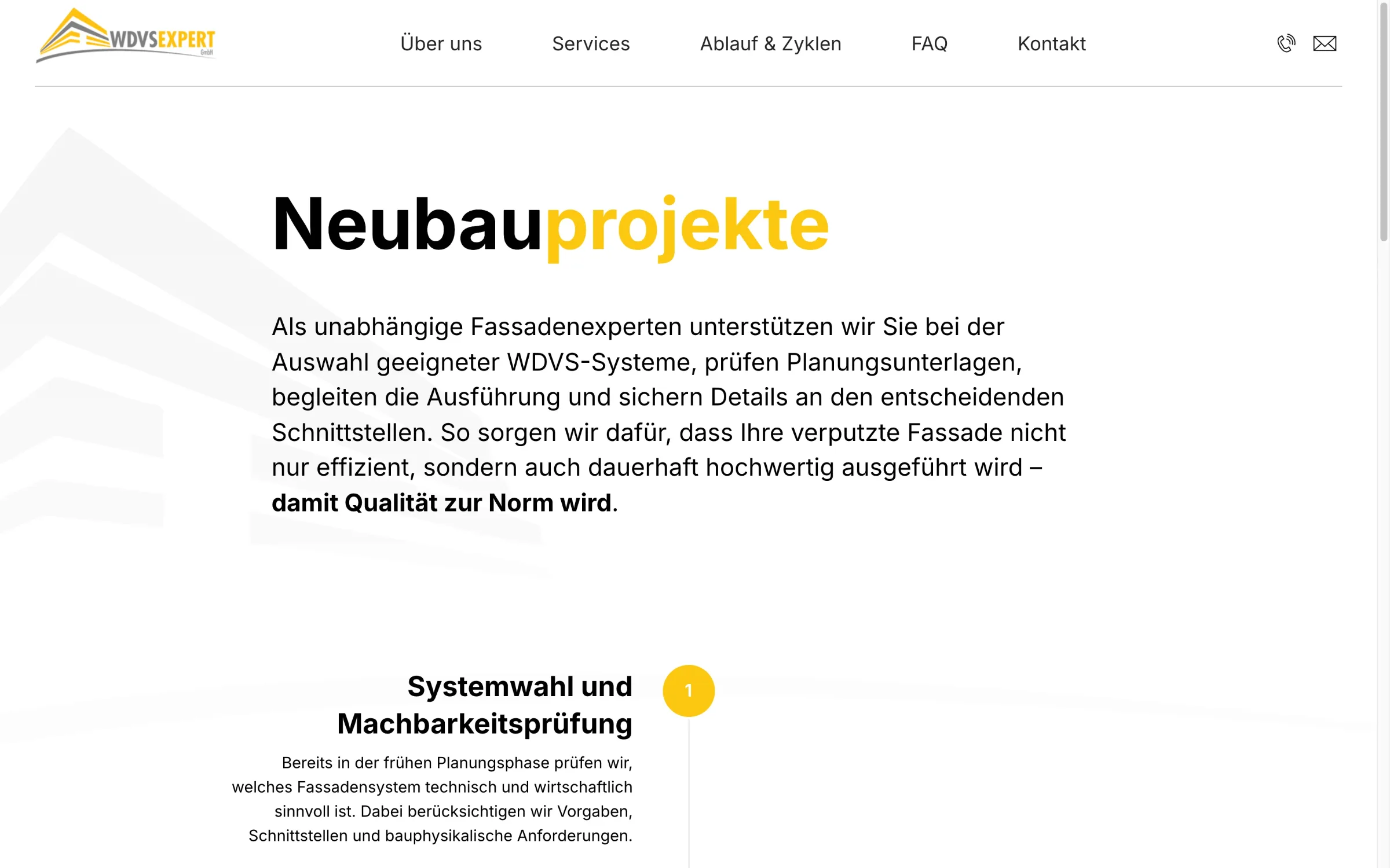 Ansicht 4 der Website WDVS-Expert — Webdesign Fassadenexperten Rupperswil