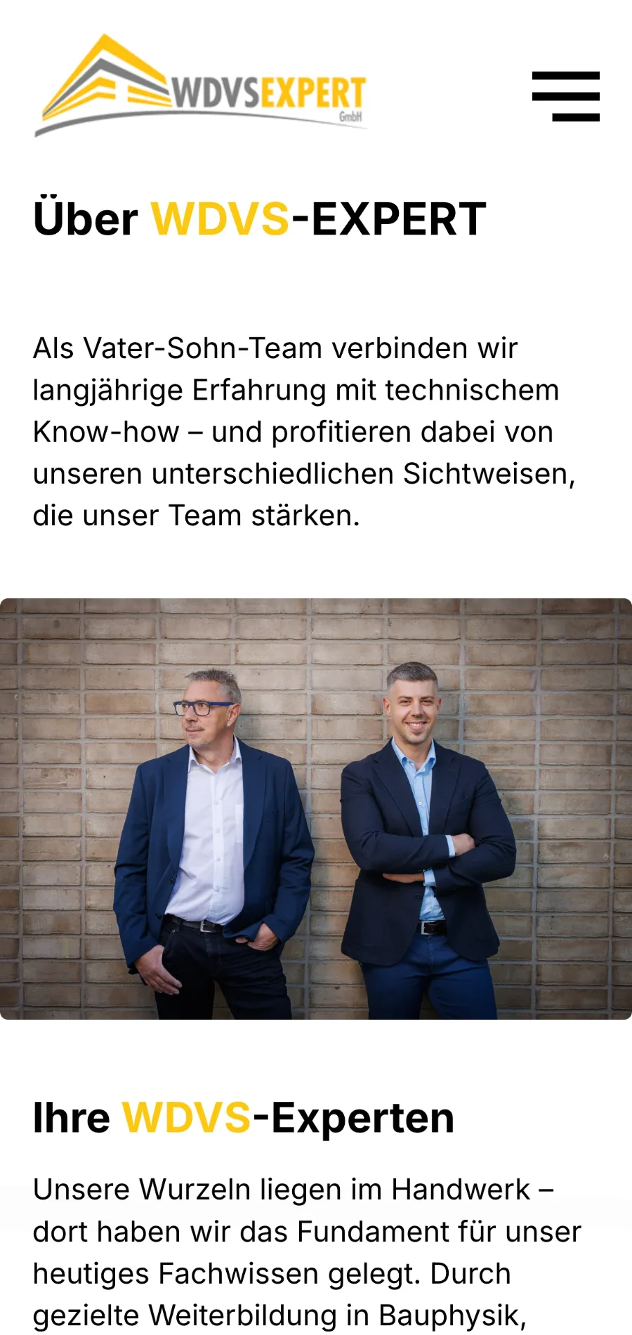WDVS-Expert mobil — Ansicht 7, responsives Webdesign Fassadenexperten